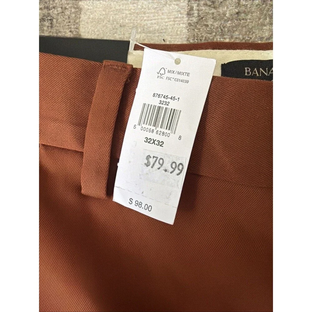 Banana Republic Mason Chino Pants Mens 32x32 Rapid Movement Athletic NWT